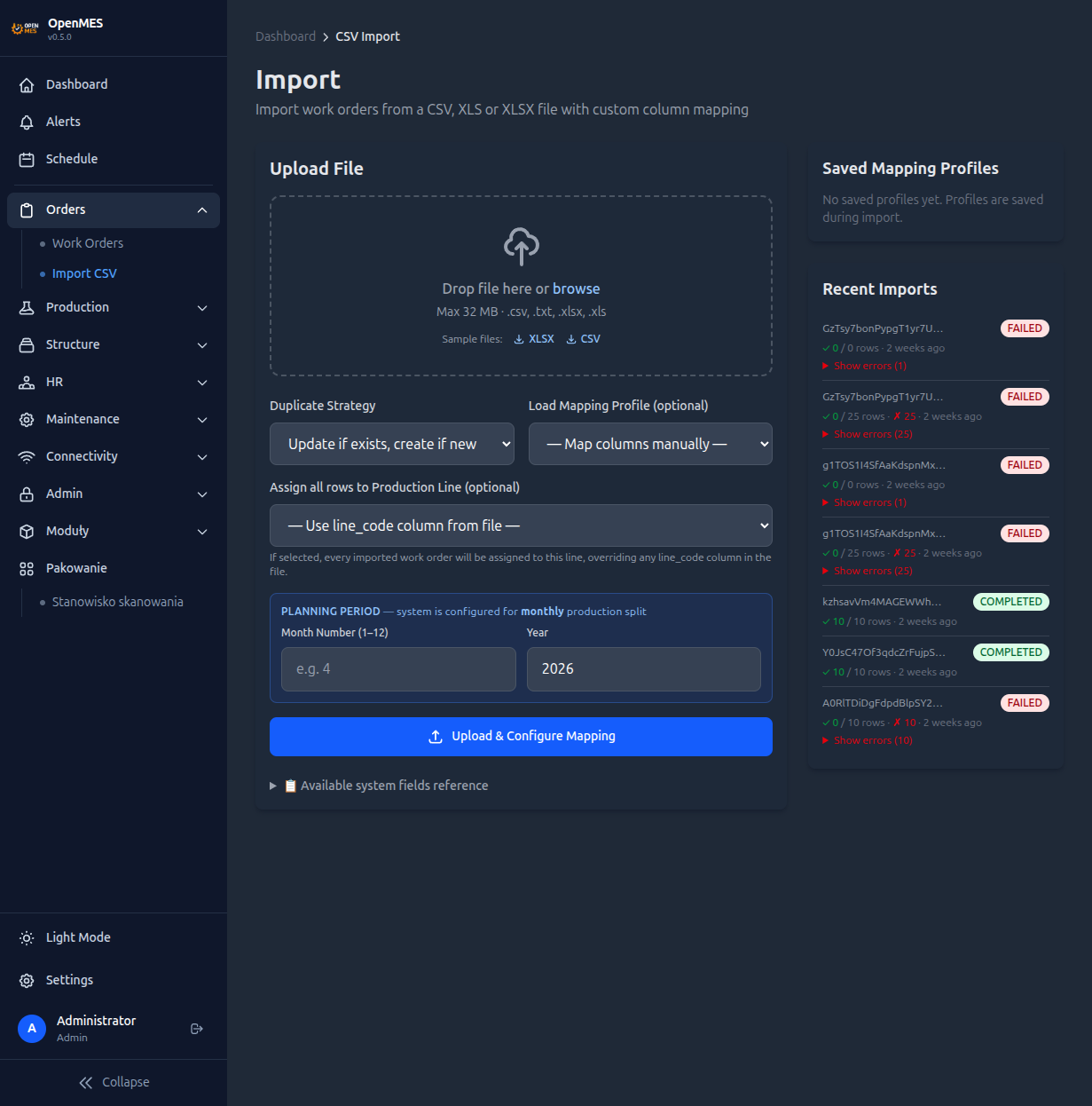 CSV Import